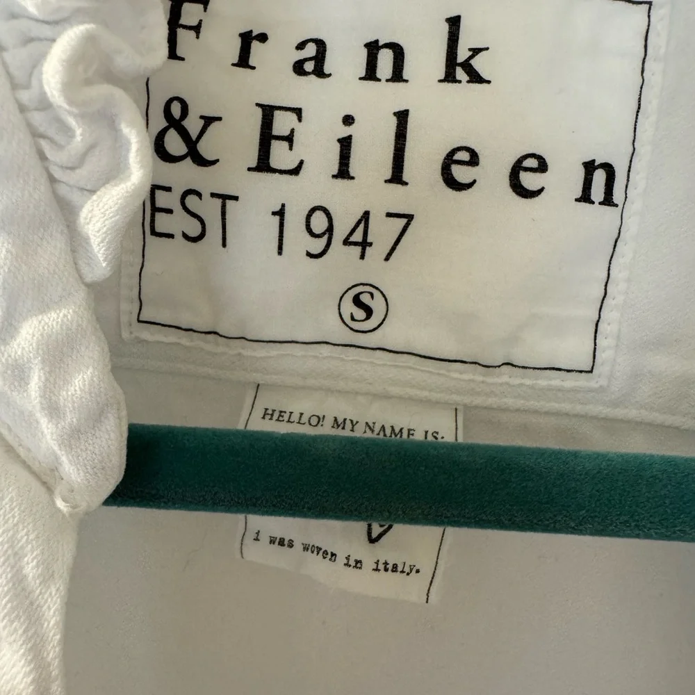 Frank and Eileen distressed White Ruffled Collar Button-Up Shirt - Picture 5 of 7